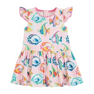 NEW! Mud Pie RAINBOW FISH TODDLER T-SHIRT DRESS  3-6 months